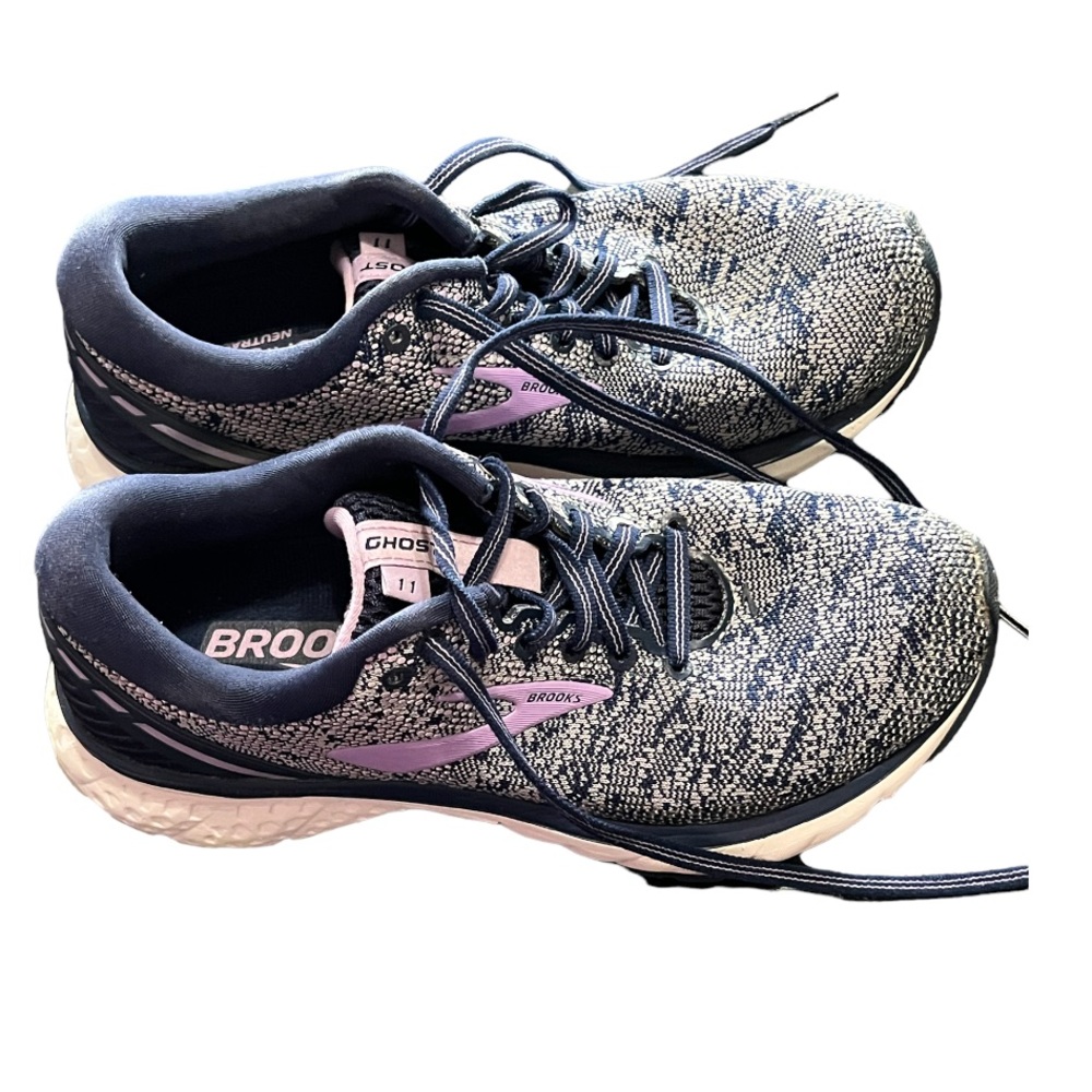 Brooks Womens Ghost 11 1202771B406 Blue Mesh Running Shoes Sneakers